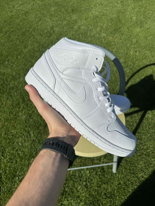 Jordan 1 Mid “Triple White”