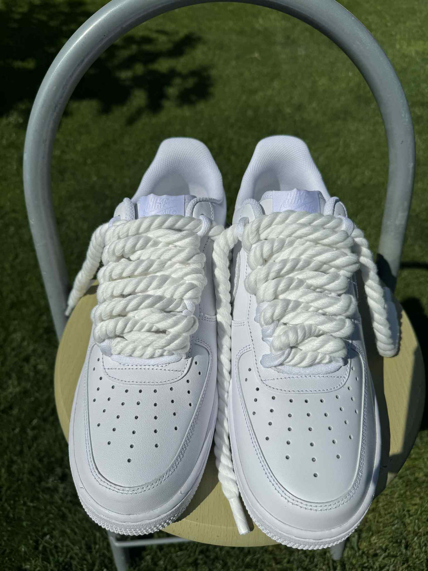 Rope Lace White Nike Air Force 1 "Tripple White"