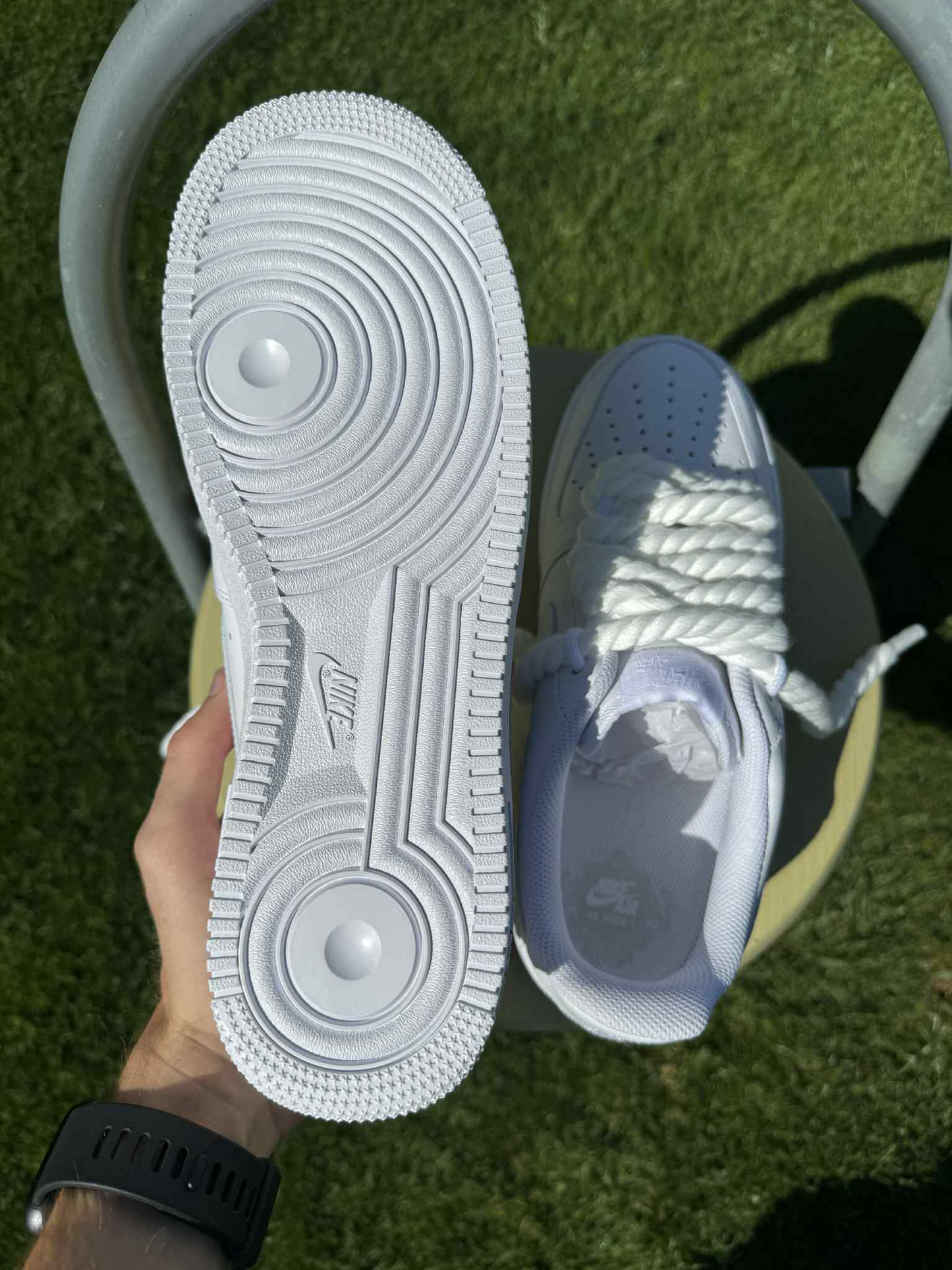 Rope Lace White Nike Air Force 1 "Tripple White"