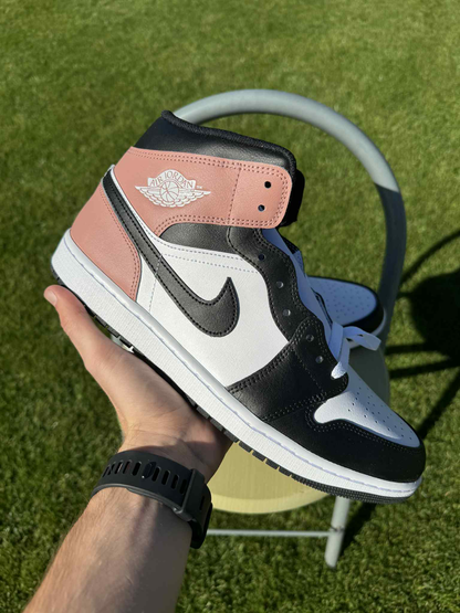 Jordan 1 Mid "White Rust Pink Black"