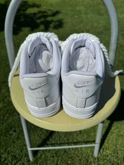 Rope Lace White Nike Air Force 1 "Tripple White"